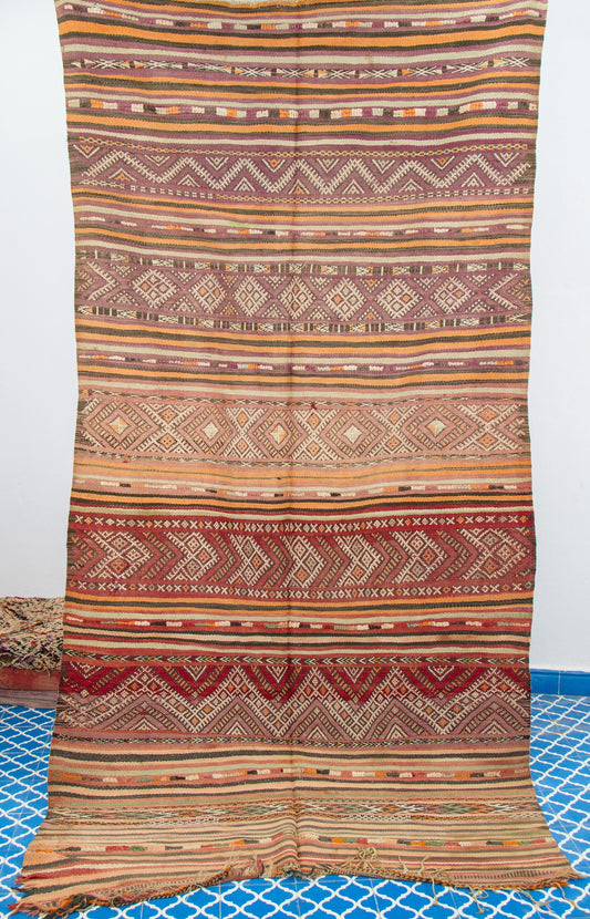 old colored, Moroccan rug, antique rug, unique Vintage Kilim, Wool Kilim, Area Kilim, Salon Kilim, Rugs, Rare home decor, The Berber House