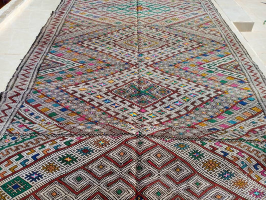 Vintage rug 13.45x4.feet old colored, Moroccan rug, antique rug, unique , Wool rug, Area rug, Salon rug, Rugs,  home decor, The Berber House